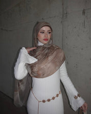 Neutral Quartz Printed Modal Hijab