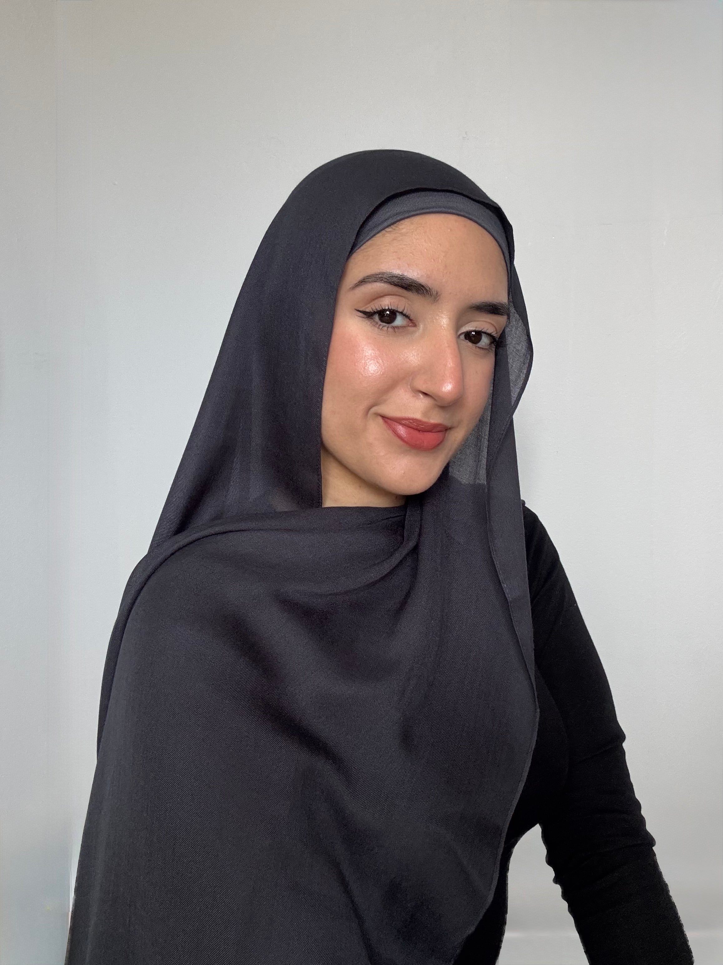 Charcoal Modal Hijab set