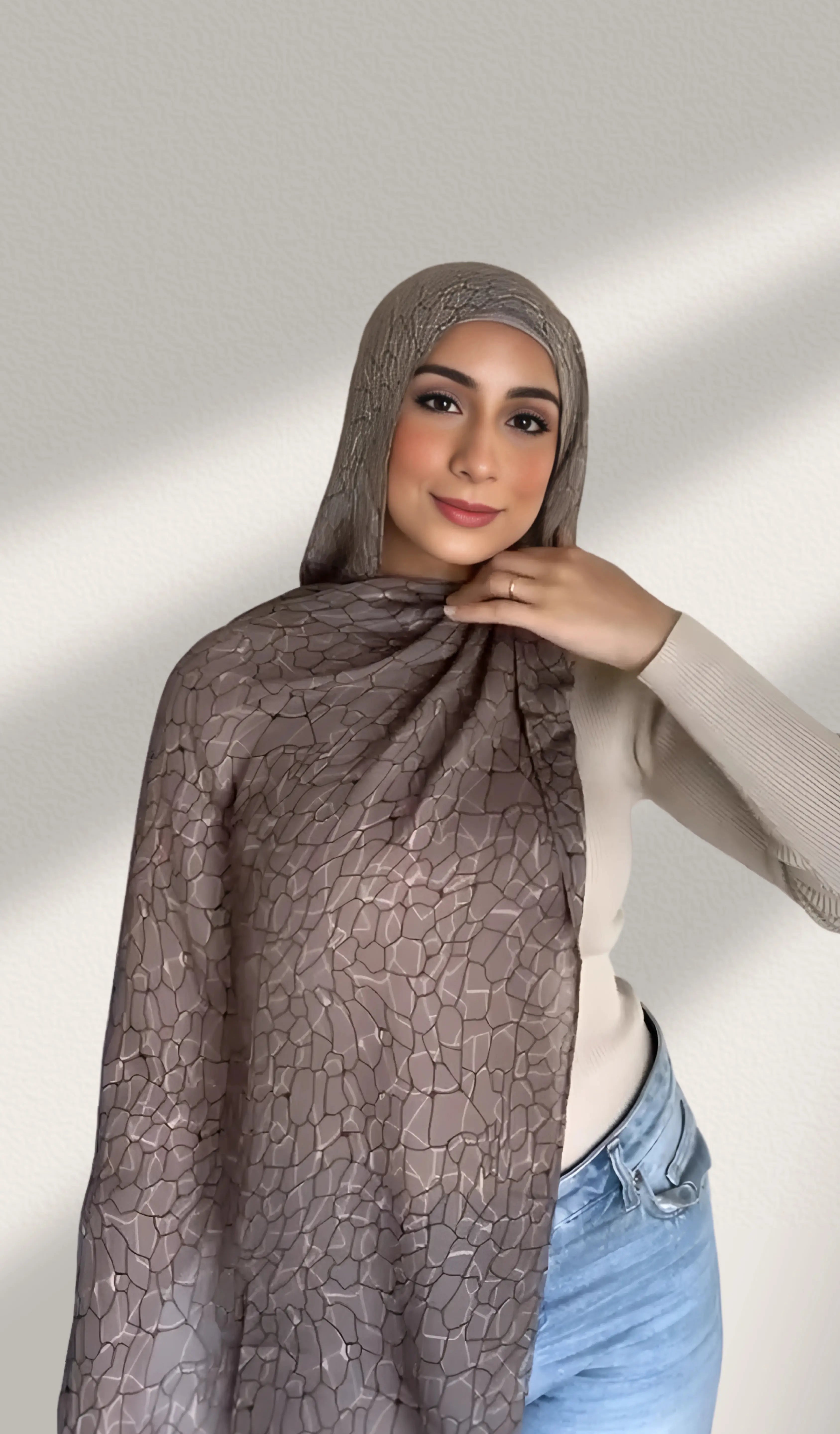 Crocodile Print Modal Hijab