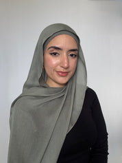 Slate Gray Modal Hijab Set