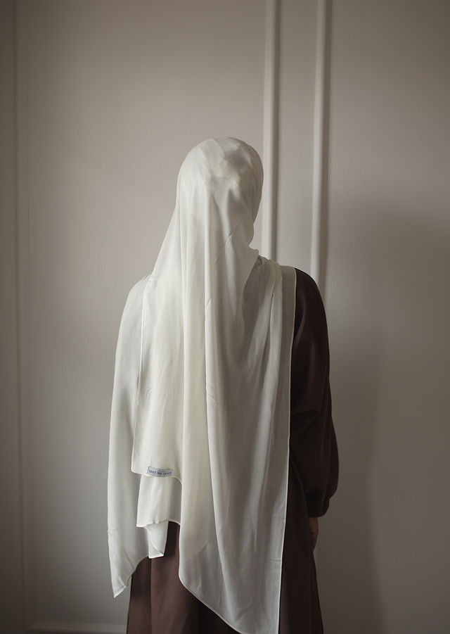 Pearl White Modal Hijab Set