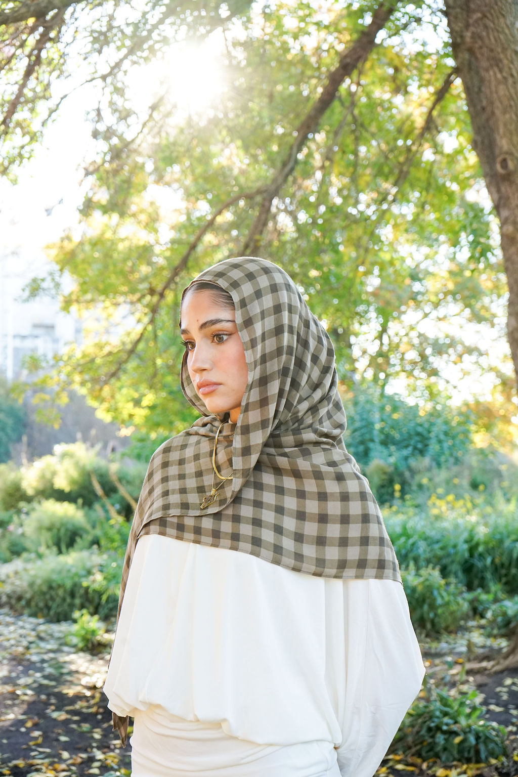 Taupe Check