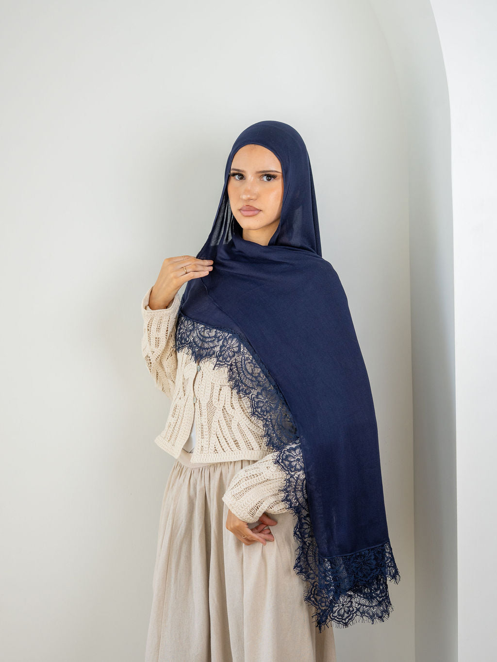 Navy Lace