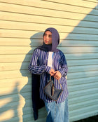 Navy Modal Hijab Set