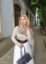 Neutral Quartz Printed Modal Hijab