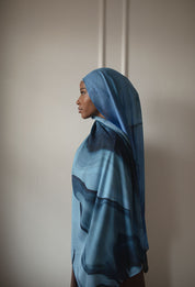 Aqua Printed Modal Hijab