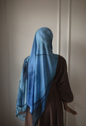 Aqua Printed Modal Hijab